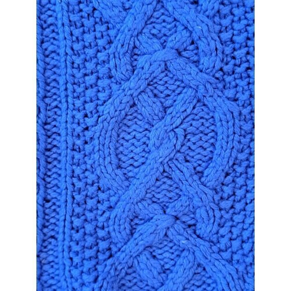 Icelandic Design Women's Medium Cable Knit Sweater Purple Silk Angora Full Zip - Picture 4 of 12